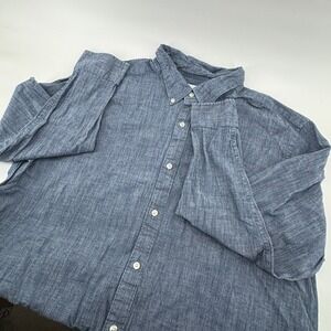 SONOMA Goods for Life Men's Chambray Button Down Shirt Blue‎ Size XXL